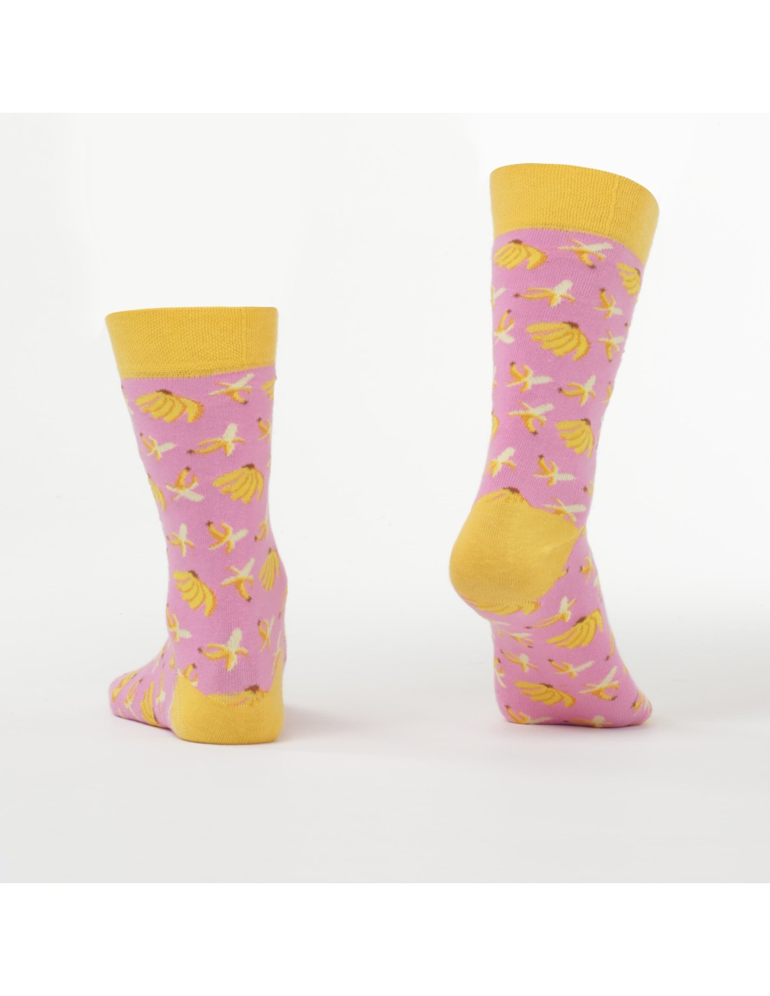 Pink women\'s socks with bananas SD06 - Online store - Boutique